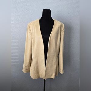 Vintage Talbots Tan Women's Faux Suede Blazer